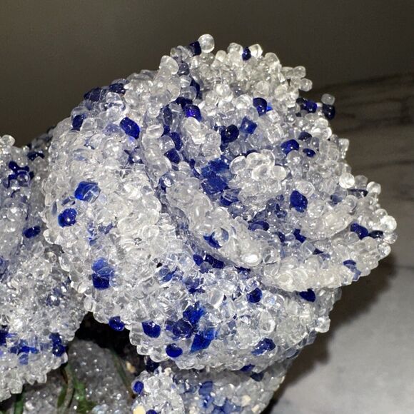 Vintage Handmade Fused Melted Plastic Popcorn Flowers Bowl Vase Retro Boho ART - Picture 9 of 15